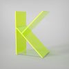 Anita Letters - Letras metacrilato - K - Verde fluor