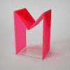 Anita Letters - Letras metacrilato - M - Fucsia fluor